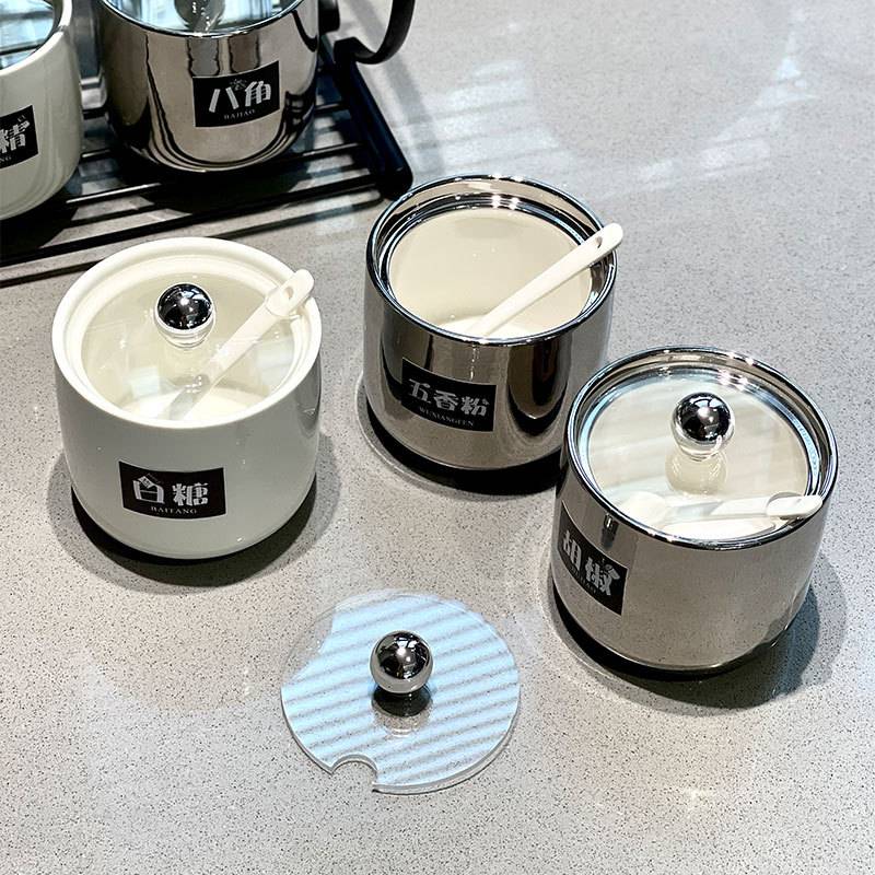 轻奢厨房厨房用品陶瓷调料罐套装家用好物调料瓶全套高颜值调味罐