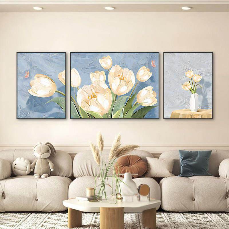 客厅装饰画现代简约沙发背景墙挂画北欧风景三联画奶油风组合壁画,3C数码配件,USB多功能数码宝,淘宝优惠券,粉丝福利购,淘宝优惠卷
