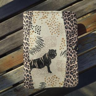 一世界手作店手工布艺本豹纹A5活页笔记本手帐本灵感记录本日记本