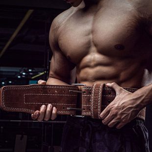 劳拉之星0835力量举4层牛皮加厚等宽健身硬拉深蹲训练举重腰带