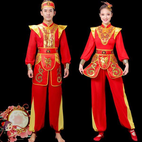 男士打鼓服秧歌舞蹈演出服男生现代中国风腰鼓盘鼓舞龙舞狮锣鼓队,运动/瑜伽/健身/球迷用品,秧歌服,淘宝优惠券,粉丝福利购,淘宝优惠卷