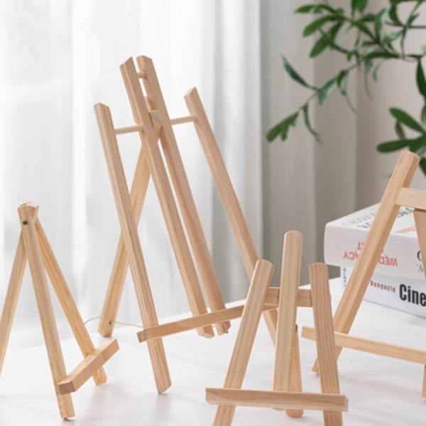 桌面画架迷你幼儿园小摆件展示架木质台式小画架儿童画板支架画架