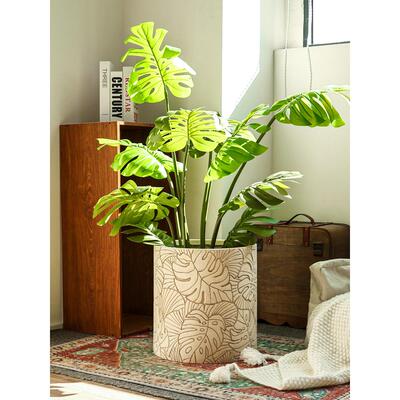 斯堪的纳维亚无障碍豪华创意镁泥花盆家庭客厅室内大直径落地南迪