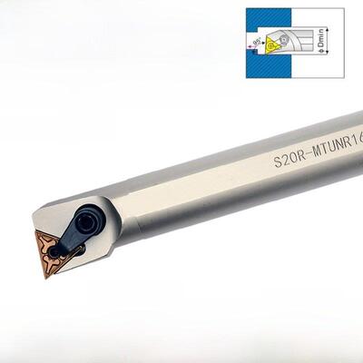 弹簧钢数控三角内孔车刀座S25S-Mtunr16三角压板孔车刀