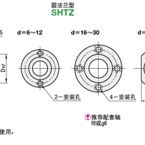 无油衬套 青铜标准法兰型SHTZ SHTNZ圆法兰铜合金无油衬套