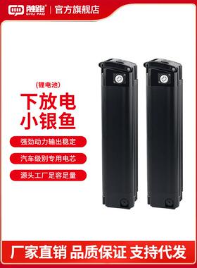 黑色银鱼款36V10AH底部4插下输出24V12A跨境外贸48V电动车锂电池