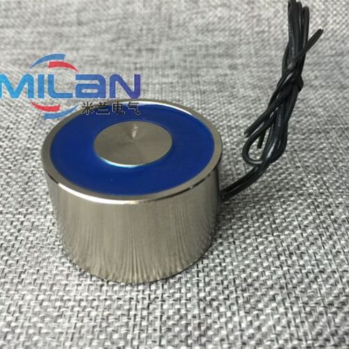 P40/25直流吸盘式电磁铁吸力25KG圆形电磁铁吸盘电压12V24V