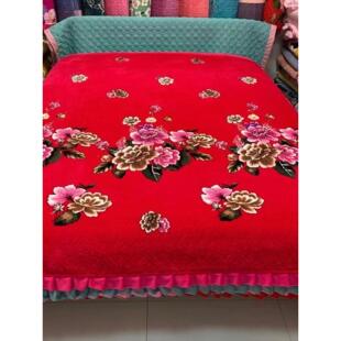 冬季加厚牛奶丝绒床罩双面单面丝绒单面棉毯床罩单件学生宿舍