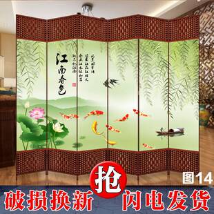 屏风隔断帘客厅卧室遮挡家用挡门挡床移动推拉可折叠玄关可盯制