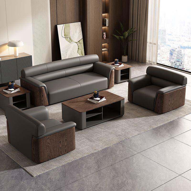 商务板办公沙发老办沙公室沙发无品牌/茶几会室接议待贵宾发