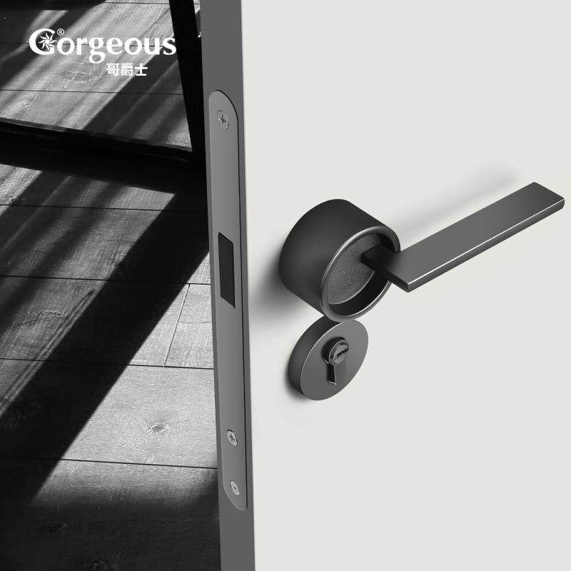 端奢华执锁卧室门门锁静音门锁现代圆形门锁简约磁吸高门锁室手内,基础建材,机械门锁,淘宝优惠券,粉丝福利购,淘宝优惠卷