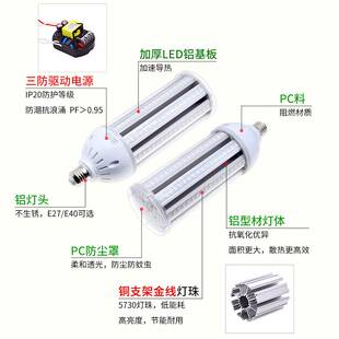 一线光电led灯泡超亮节能灯泡玉米灯泡e40螺口e27路灯庭院灯光源