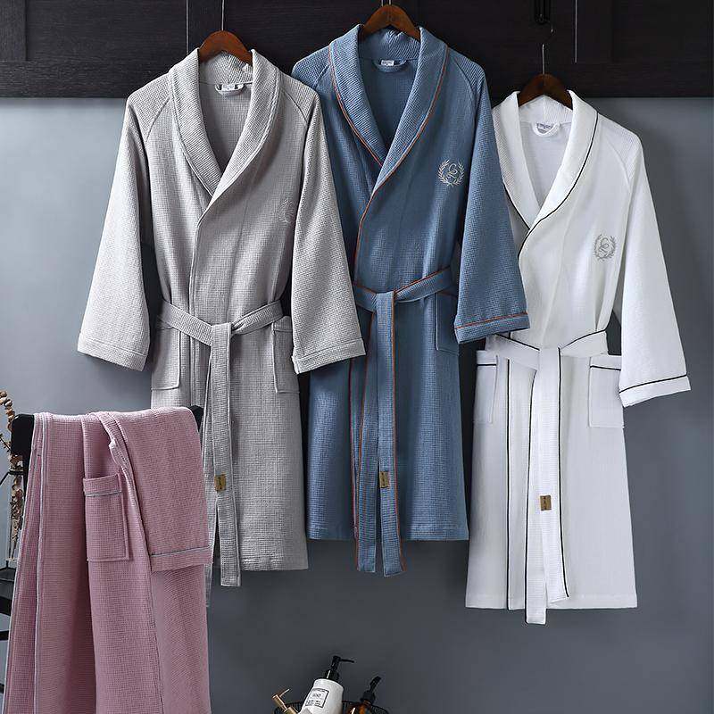 酒店浴袍棉吸水速干男女四季通用秋冬2024新款情侣睡袍成人浴衣