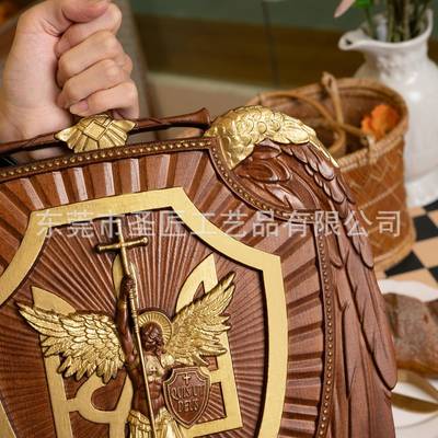天使之剑盾牌迈克大尔BGW0043圣剑弥方额尔墙圣挂木雕西人物雕刻