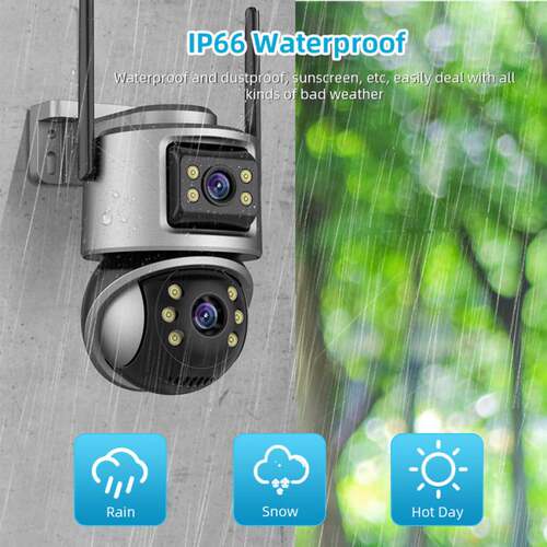 iCSee App 8MP Dual Lens IP Camera Onvif PZT Outdoor Wireless