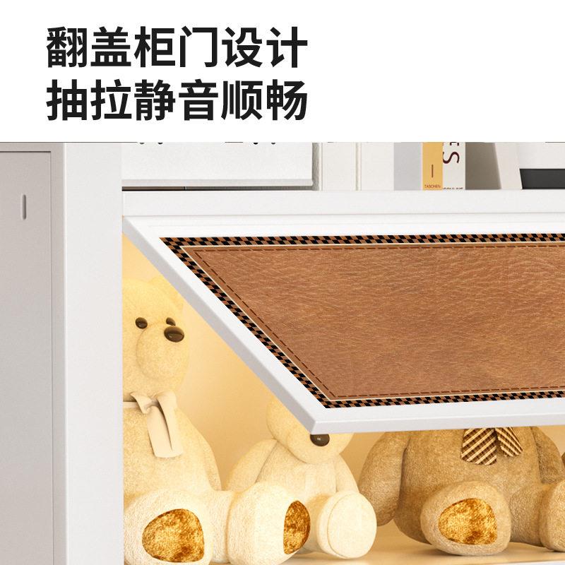 收钢柜制儿童桌面书架落地桌面物架客厅家置588用纳书柜储物一体