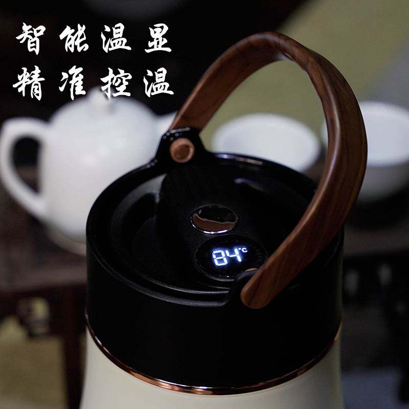 1200ml陶瓷内胆焖茶壶便携显温家用老白茶保温泡茶壶大容量水壶