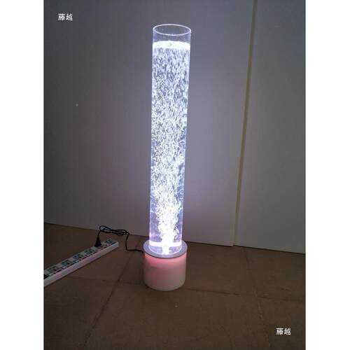 新款七彩LE28D柱气泡装圆柱缸饰形鱼水灯