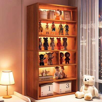 窗651书架用置物架多层飘子柜家实木腿书柜客厅收纳格储物柜简易