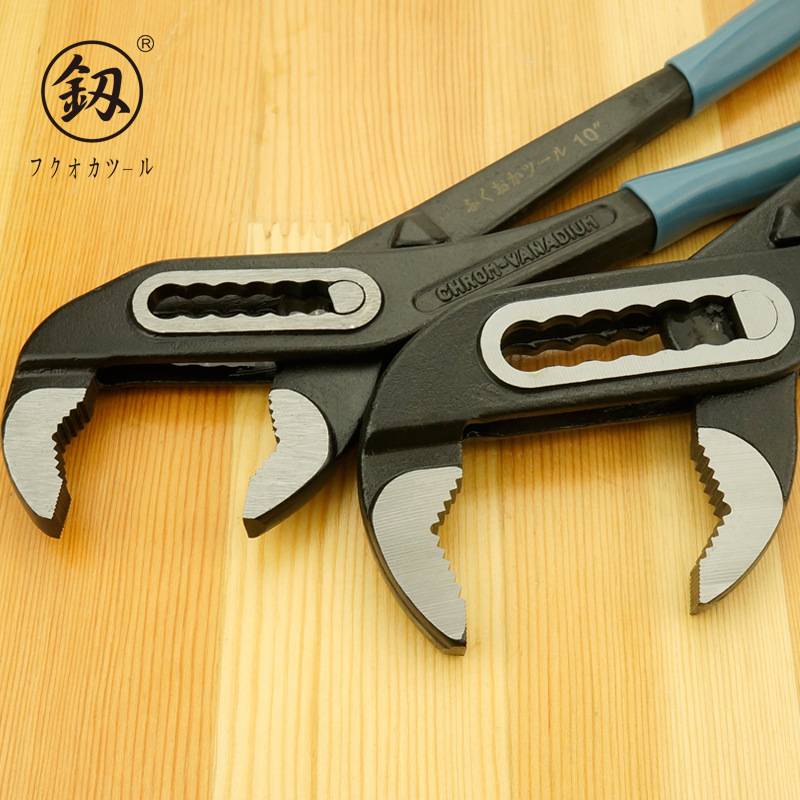 福冈工具 多功能水泵钳子12寸水管钳管子钳工业级大开口钳FO-2405