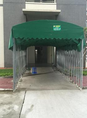 移折动推拉户仓库外篷雨OHY棚叠防水车棚工厂棚大型活动雨蓬可移