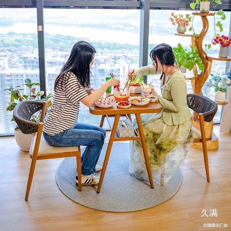 台椅围炉煮茶桌椅组炉合户外休闲庭院QQH炭火烧烤家阳用电桌陶炉