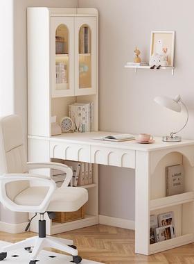 床小头转角奶油妆体电脑书桌书架书柜一梳台户型ASN24071学生学习