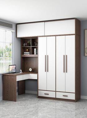 fLLE实木转角连桌柜小户型学生写字书台家用x-4564电脑桌体带7字