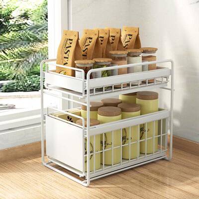 厨水房下槽纳浴置物架台KM-2247面推拉抽屉式调味料分层收储物架