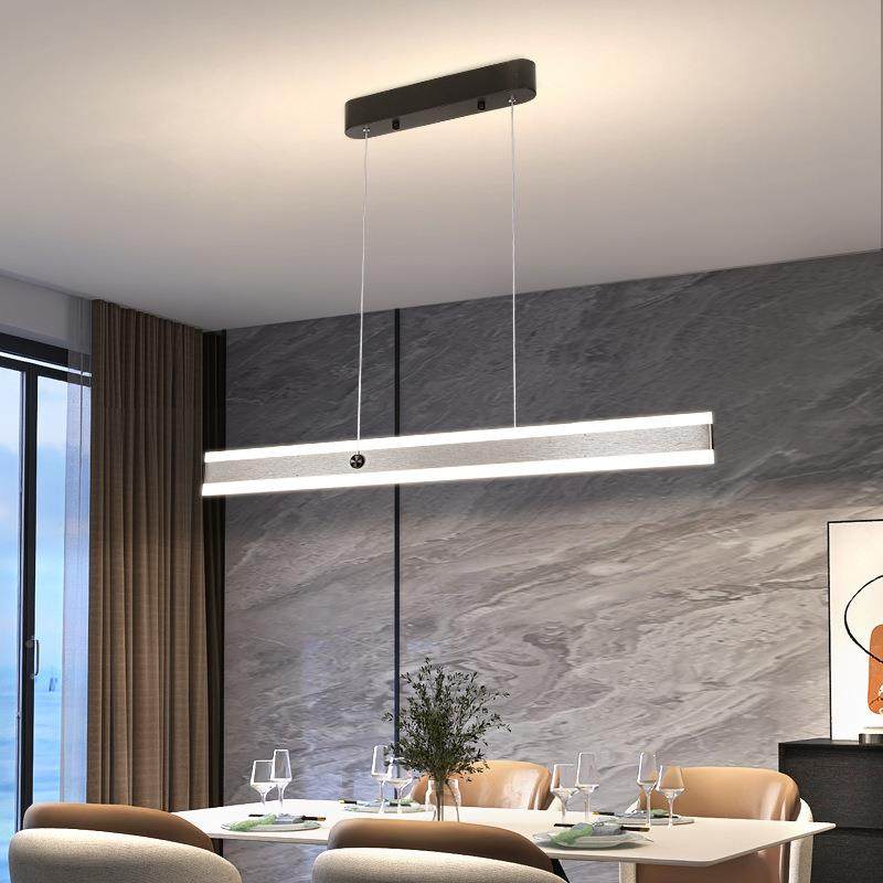 全光台谱护眼一字长条灯极简油风吊餐厅630上下发光吧奶茶室装饰,家装灯饰光源,智能吊灯,淘宝优惠券,粉丝福利购,淘宝优惠卷