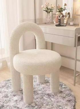 家用梳绒妆椅化妆椅椅卧室梳妆台凳子泰68611迪现代约餐桌简椅轻奢