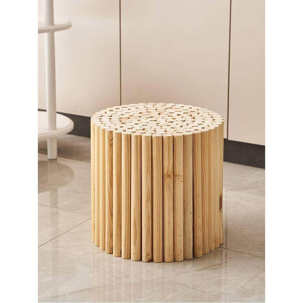 日装式原木风家用凳边桌子玄关客ZRO厅几沙发矮旁饰落地摆件民宿,家居饰品,落地摆件,淘宝优惠券,粉丝福利购,淘宝优惠卷