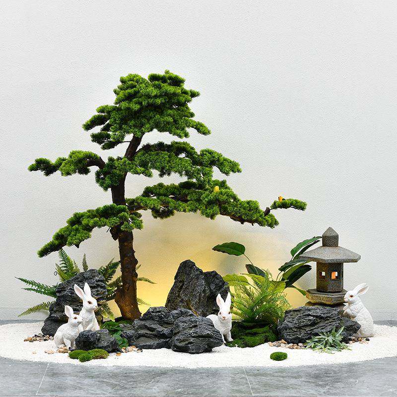 仿真绿植摆件造景玄关迎高客松假饰山FM1061假石头景观橱窗树落地,家居饰品,落地摆件,淘宝优惠券,粉丝福利购,淘宝优惠卷