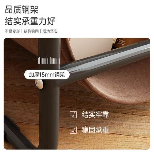 可发移动小车茶几简约小推客厅沙迷你置物床架头小桌子茶几小bj00