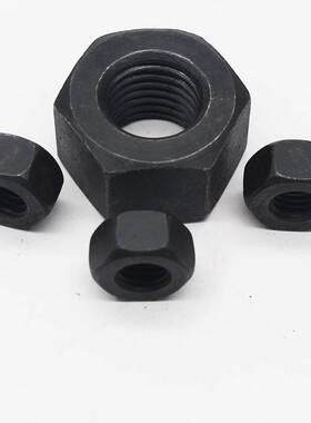 8.8级高强度六角螺母M30-M72 反扣GB6170六角螺母螺丝发黑螺帽国