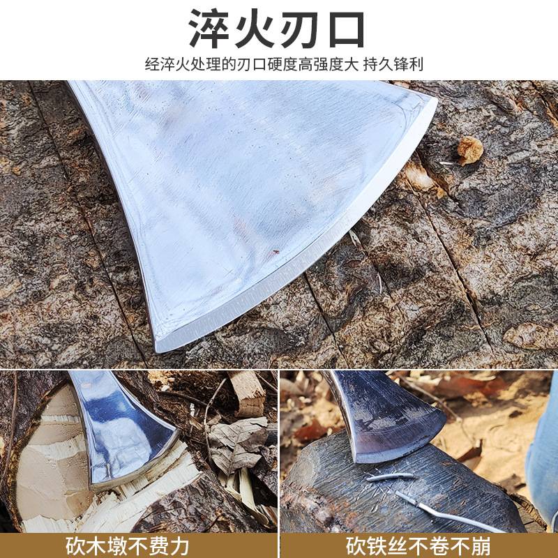 不锈钢镐斧便携刨砍两用小号锄头松土挖树桩盆景工具一体淬火冰镐