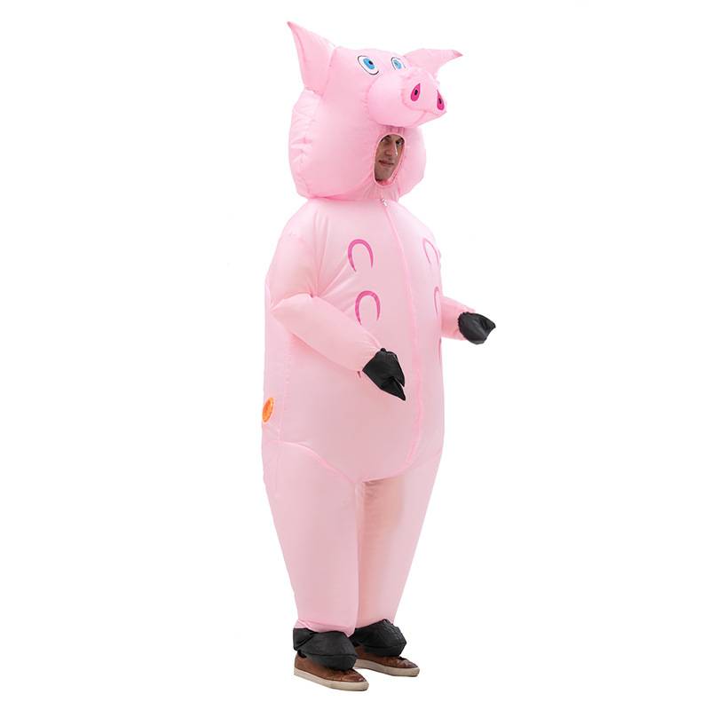 充气服装坐骑派对演出动物人偶衣服cosplay搞笑猪猪充气服装爆款