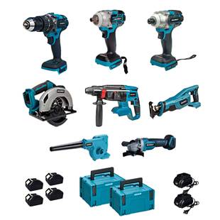 子776无刷钻起机双用扳手电圆锯往复锯击角冲磨机电锤8件套