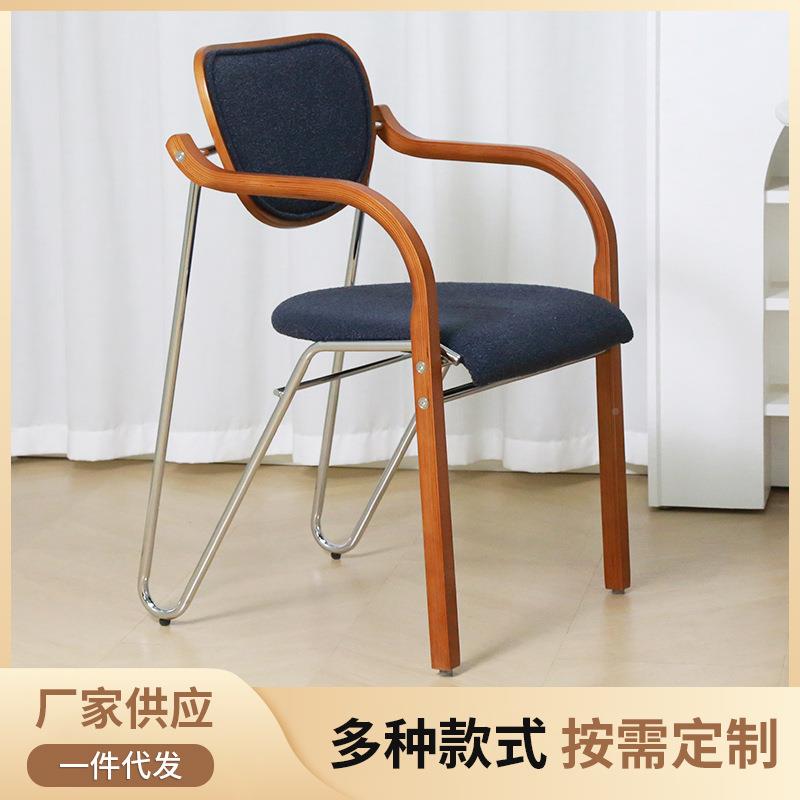 设计师41987中古飞扬极家轻奢椅实木餐椅网红靠背椅简用客厅扶手