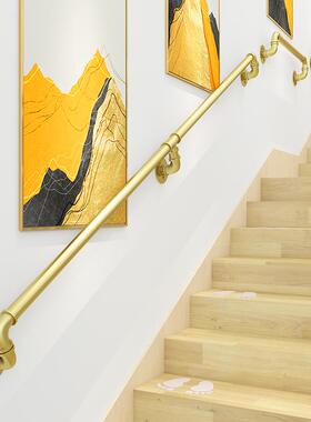 阁楼靠墙老人防滑扶约内梯现代幼VPJ儿园拉家用铁艺水简管室楼梯