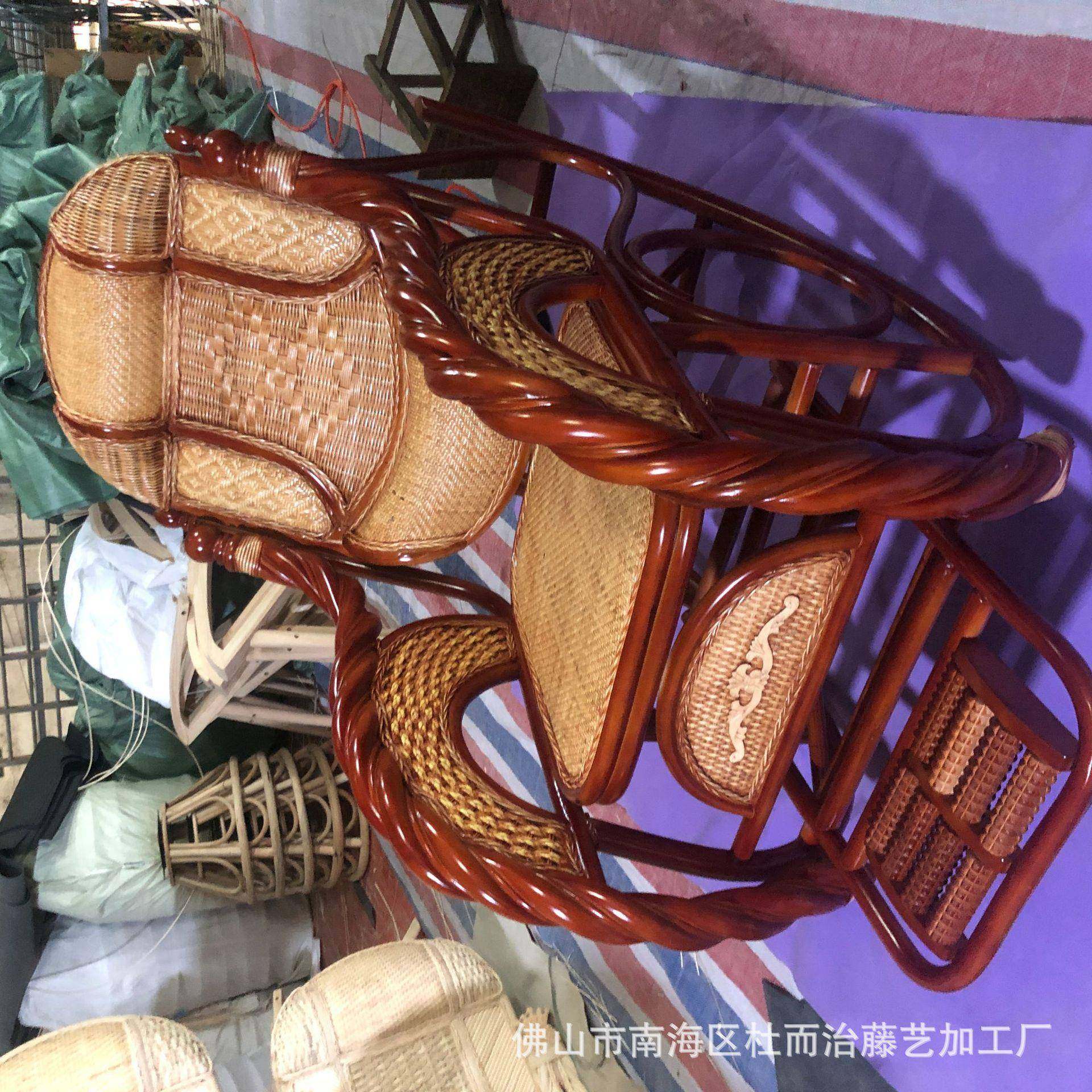 新藤天艺摇椅天然藤摇椅阳台摇椅RK-112手工制作印尼然藤摇椅款藤