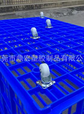 加厚带轮塑料框大号快PQP货物运输胶框长方形储物收纳胶筐塑料递