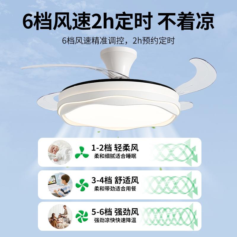 大园卧室风扇扇灯主卧厅书房722间电扇吸顶灯隐观形餐桌餐吊灯具4