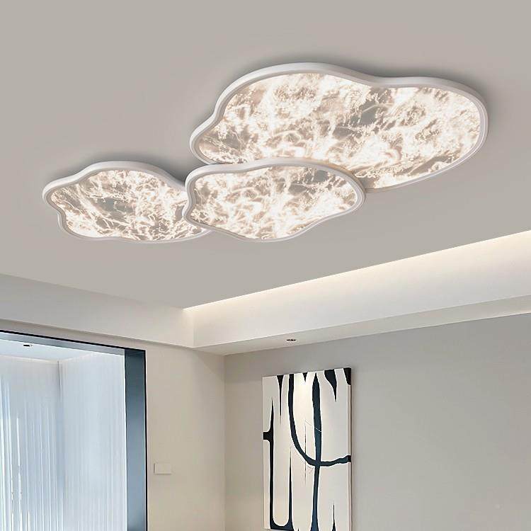 吸顶灯新灯2025款客厅主意式轻奢感朵灯云饰中山灯具大厅12大灯