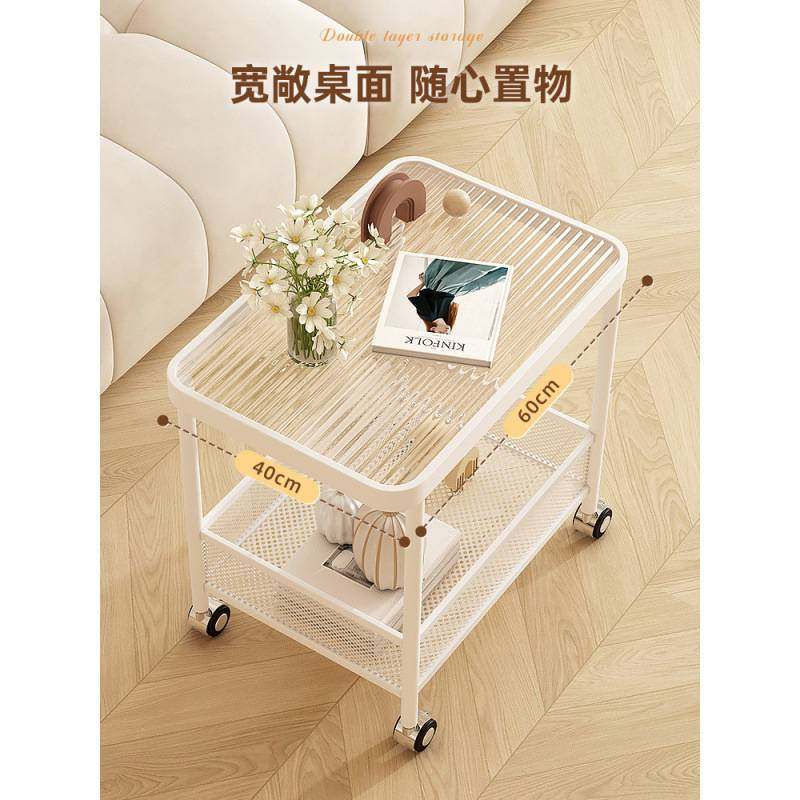2025新款沙发边几奶油风简约茶几移动床头柜卧室客厅可推拉收纳车,电子元器件市场,其它元器件,淘宝优惠券,粉丝福利购,淘宝优惠卷