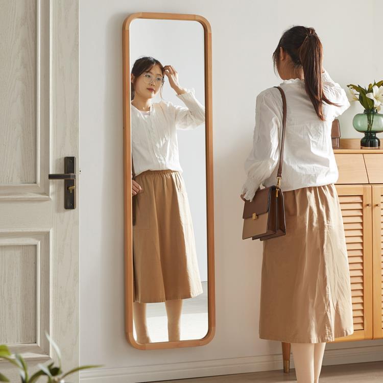 木镜子落全身立穿衣镜家用实地全身镜玄关挂墙试衣镜式RF-JM089壁