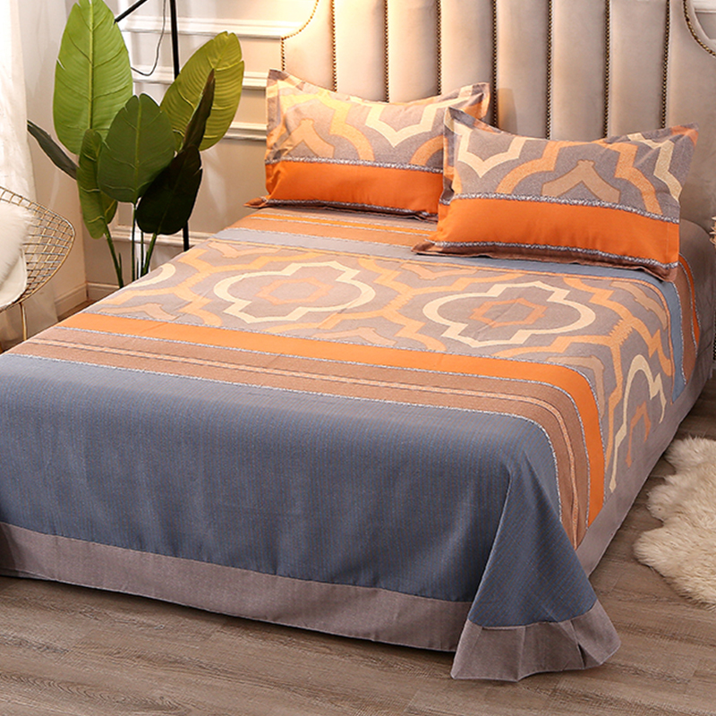 纯棉磨毛床单单件加厚保暖全棉被单三件套被套被罩单双人学生宿舍