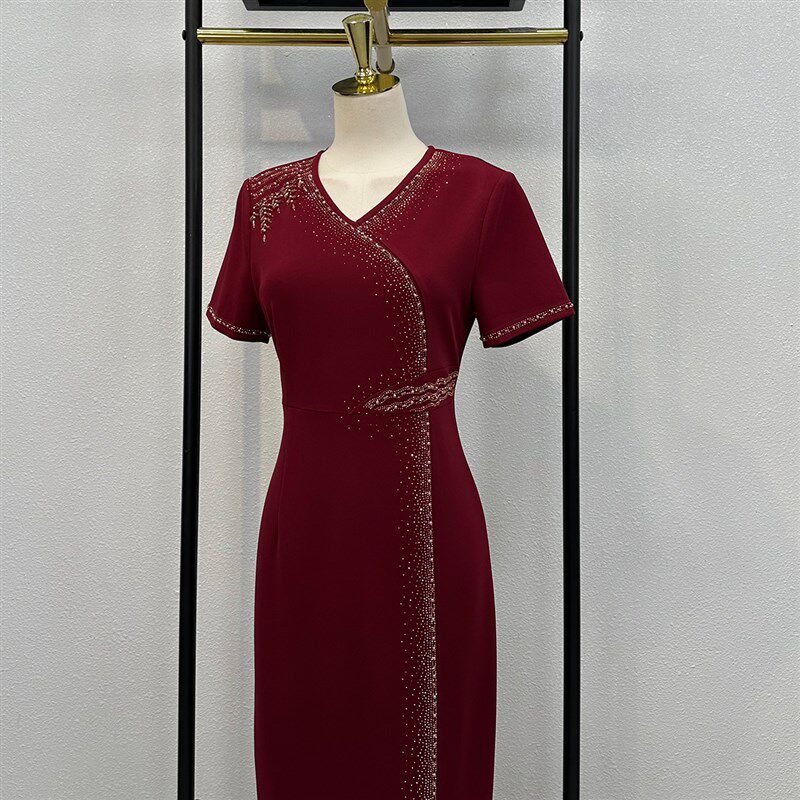 喜婆婆婚宴装2025新款妈妈礼服小个子订婚丈母娘结婚新中式旗袍女