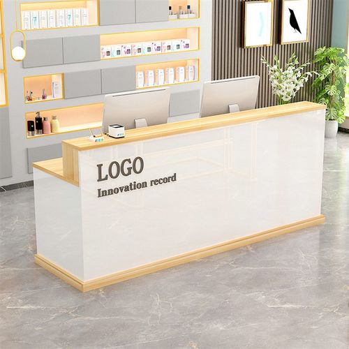 吧台收银台小型柜台公司前台接待简约现代奶茶美发服装便利店烤漆