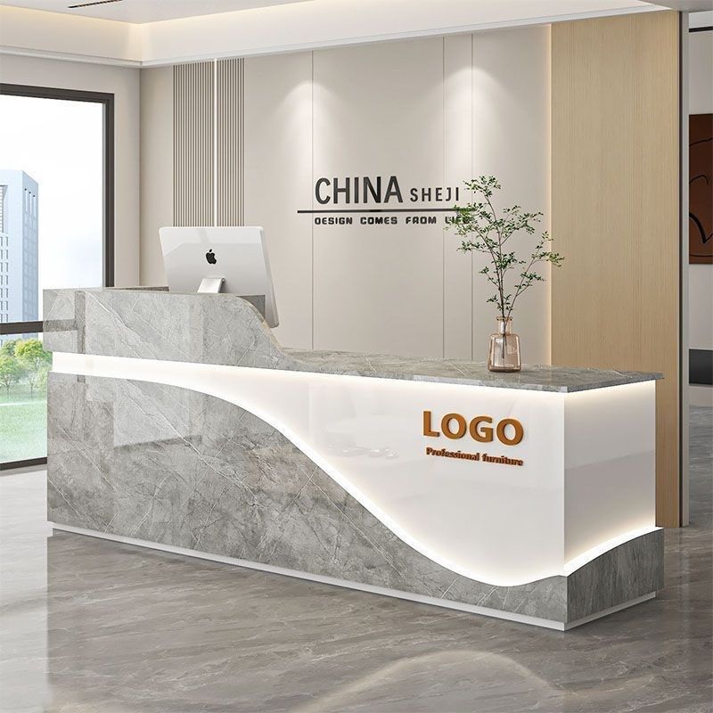 dpp吧台收银台简约现代服装店柜台桌便利店美容院店铺小型前台接